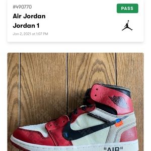 Off White Jordan 1 Chicago